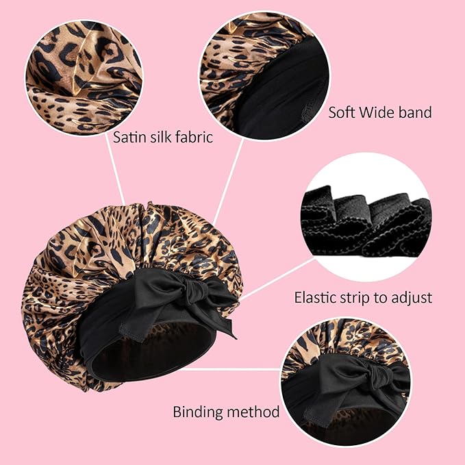 Goiple Edge Control Wax for Women Strong Hold Non-greasy Edge Smoother Strawberry Scent Edge Control Wax + Edge Scarf + Hair Bonnet, Pink