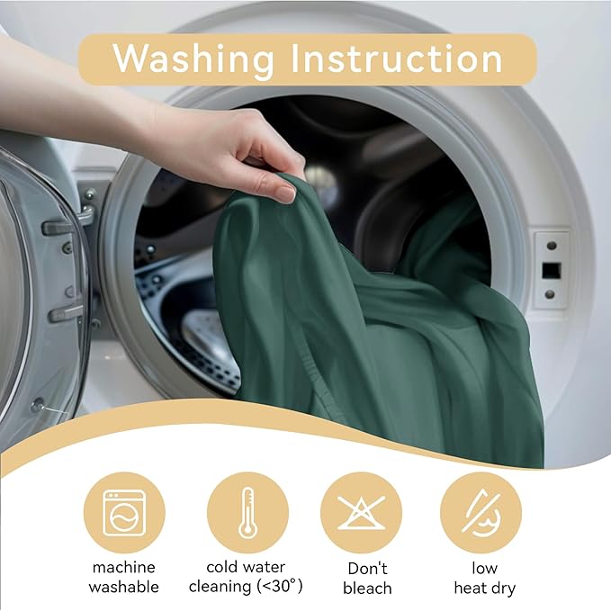 Outpain 6 Pack 72inch Hunter Green Spandex Round Tablecloths, Stretchy 132inch Fitted 6FT Round Table Cloths, Wrinkle Free Table Cover with Skirt for Wedding Party Dining Banquet