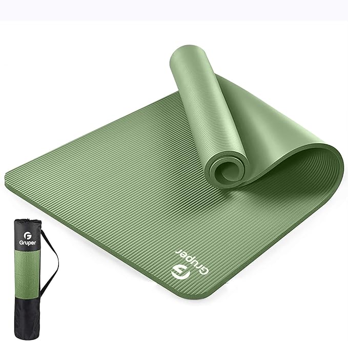 Yoga Mat Non Slip NBR Thick Yoga Mat, 72"L x 32"W x 0.6"TH (185cm x 80cm x 15mm), Anti-Tear Exercise Mat with Carrying Strap and Bag, Workout Mats for Yoga, Pilates and Floor Exercises