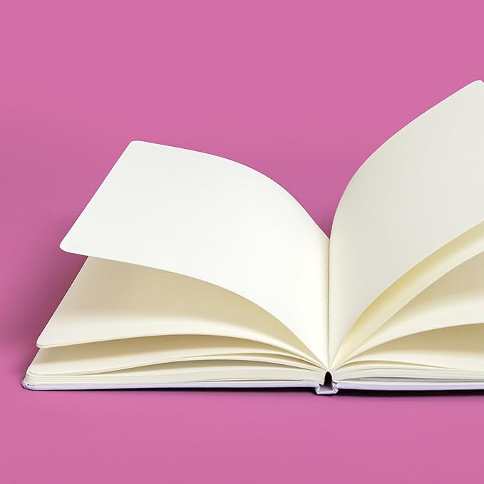 PAPERAGE Blank Journal Notebook, (Navy), 160 Pages, Medium 5.6 in x 8 in - 100 GSM Thick Paper – Hardcover Journaling Notebook for Work, School, Note Taking or Sketching