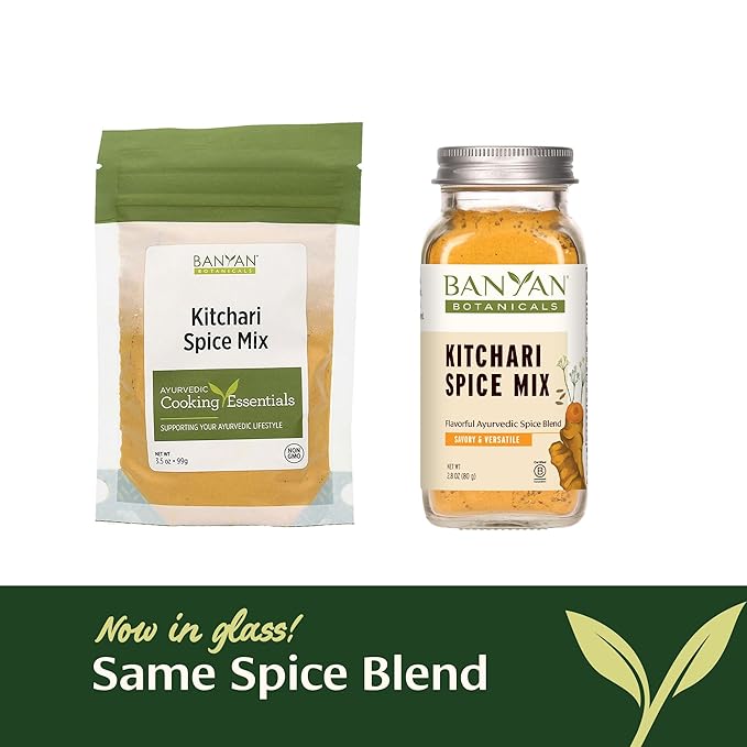 Banyan Botanicals Kitchari Spice Mix – Ayurvedic Kitchari Blend with Organic Herbs & Spices – for Ayurvedic Meals & Digestive Health – 2.8 oz – Non GMO Sustainably Sourced Vegan