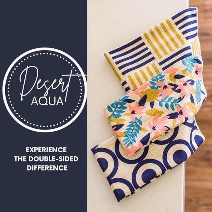 || 3 Pack Double Sided || Kitchen Towels || Dish Towels || Highly Absorbent || Hanging Loop || Dish Cloths || Modern || Designer Prints (Multi Floral)