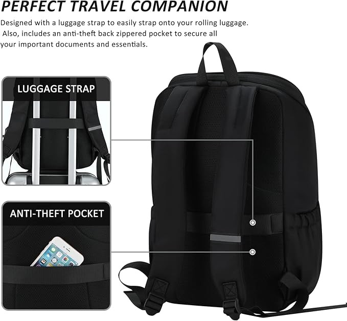 MAXTOP Deep Storage Laptop Backpack with USB Charging Port[Water Resistant] College Computer Bookbag Fits 16 Inch Laptop