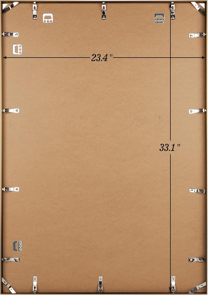 Golden State Art, A1 Aluminum Picture Frame, Bronze Metal Thin Poster Frames for 23.4x33.1 inch Photo, Acrylic Front, Wall Hook for Horizontal or Vertical Display, 3 Pack