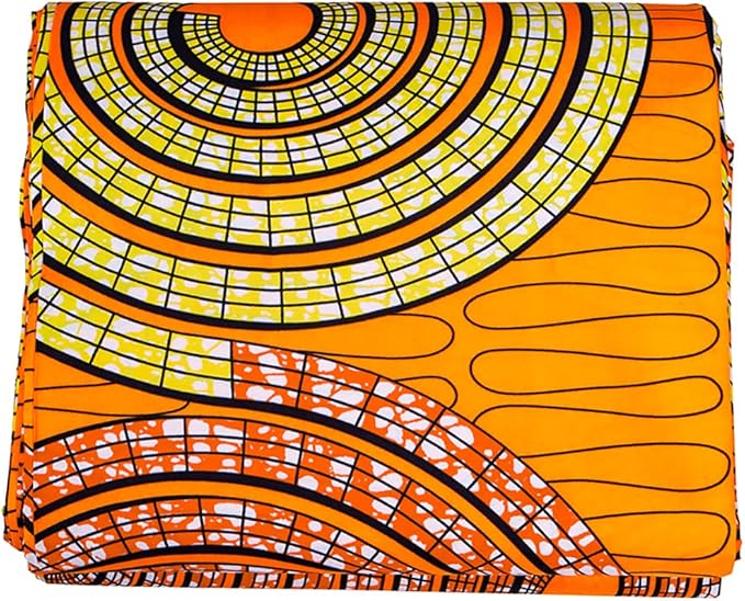 African Fabric 6 Yard Ankara Tribal Print Fabric for Party Dress A03