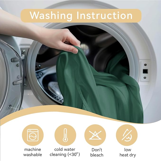 Outpain 6 Pack Spandex Hunter Green Round Tablecloths for 60in Tables, 120Inch Stretchy Fitted 5FT Round Table Clothes,Wrinkle Free Table Cover with Skirt for Wedding Party Dining Banquet