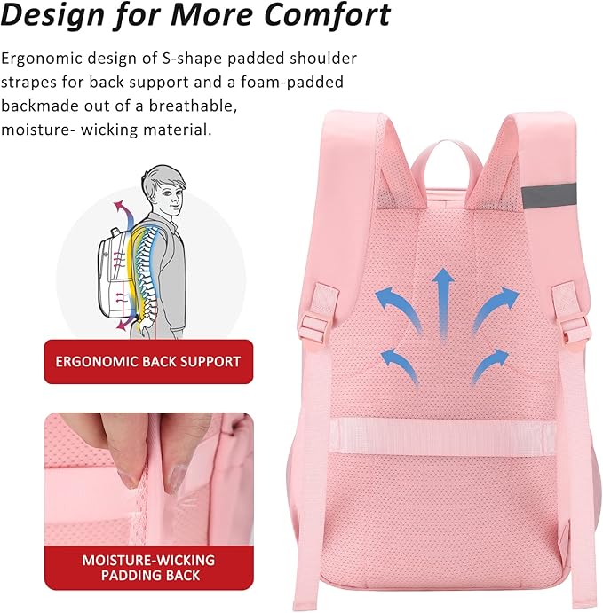 MAXTOP Deep Storage Laptop Backpack with USB Charging Port[Water Resistant] College Computer Bookbag Fits 16 Inch Laptop