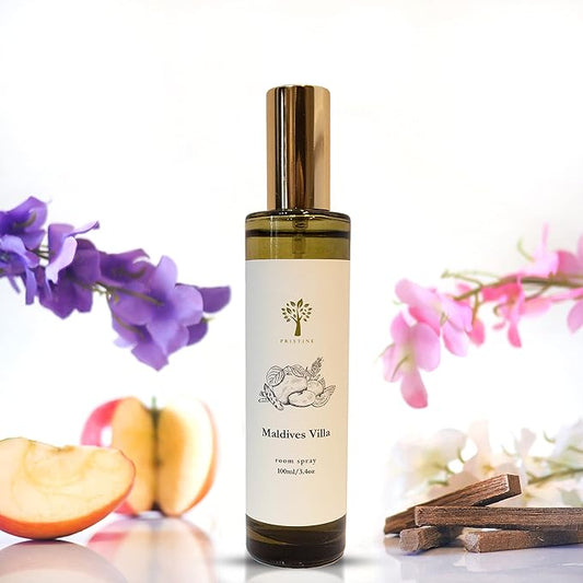PRISTINE Maldives Villa/Inspired by Marriott Hotel Linen & Room Spray Air Freshener, Made With Essential Oils, Grapefruit, Apple, Ocean Breeze Scent, 3.4oz Pillow Spray