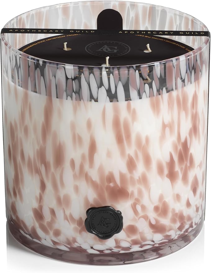 Zodax Apothecary Guild Opal Glass Jar Scented Candle for Home Decor - 3-Wick Large Candle Ideal for The Home - Makes a Great Gift for Women and Men - Rio de Janeiro - 128 Oz.