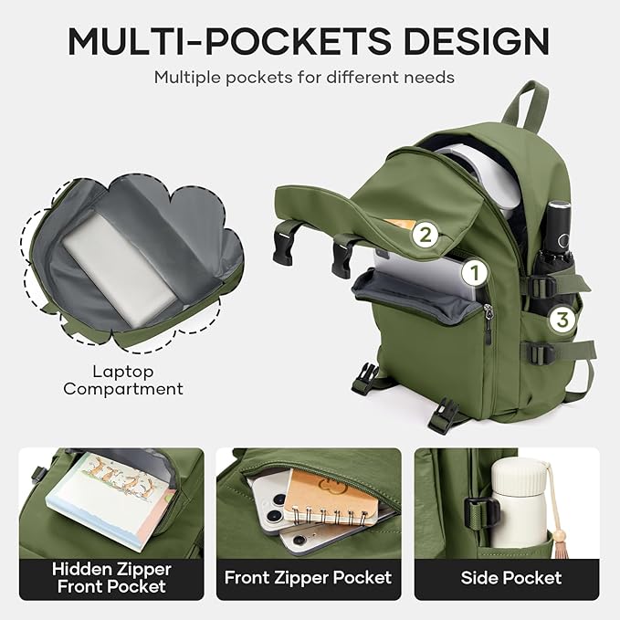 Lightweight School Bag College Laptop Backpack for Men Women Travel bag High School Middle Bookbag for Boy Girls