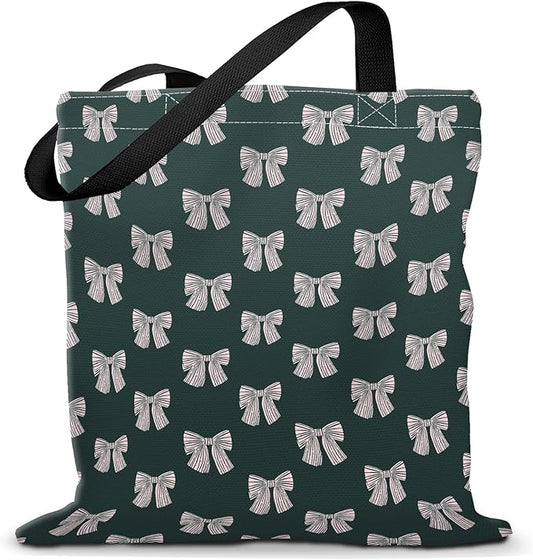 Canvas Tote Bag for Women，Cute Heavy-Duty Shoulder Bag with Zipper Pocket -Travel Tote for Grocery, Gym,Shopping