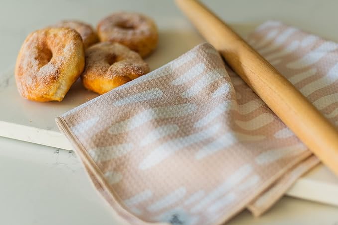 || 3 Pack|| Kitchen Towels || Dish Towels || Tea Towels || Highly Absorbent || Hanging Loop || Dish Cloths || Modern || Designer Prints (Neutrals)