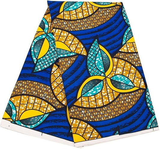 African Fabric 6 Yard Printed Wax Cloth African Ankara Fabric for Party Dress A66