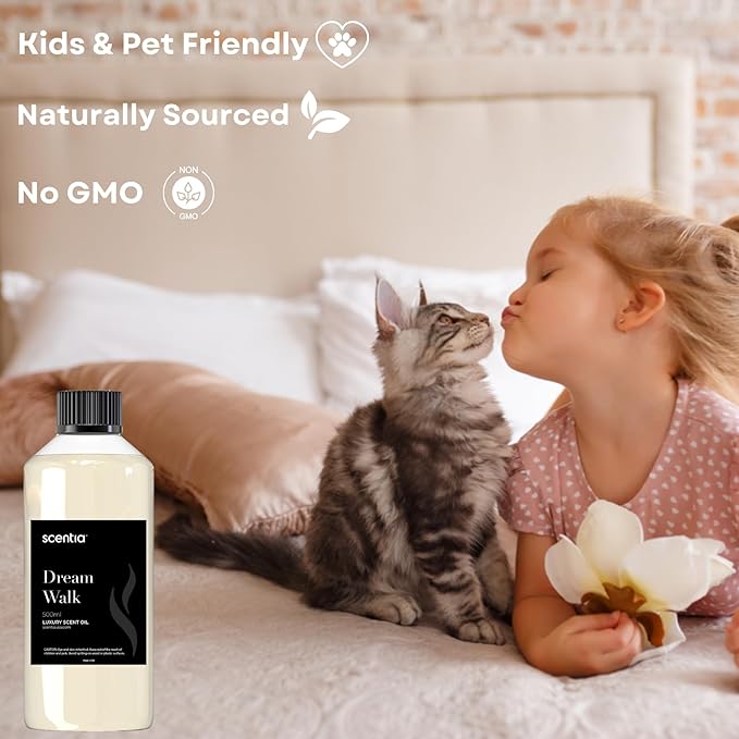 Hotel Diffuser Oil Inspired by The Westin Hotel Scent - 500 ml 16.9 fl oz - Essential Oil Blend for Diffuser Refill,White Tea Oil for Aromatherapy Diffusers and Humidifiers - Dream Walk