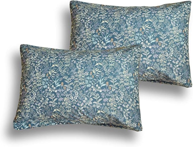 mixinni Small Blue Flower Duvet Cover Twin XL Teen Girls Floral Duvet Comforter Cover Soft Cotton Bedding Set with Zipper Closure 4 Corner Ties for Girls-Twin XL