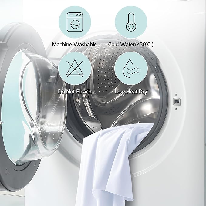 Outpain 4 Pack White Spandex Tablecloth for 72in/6FT Round Tables, Wrinkle Free Tablecloth with Skirt for Wedding, Graduation & Banquet