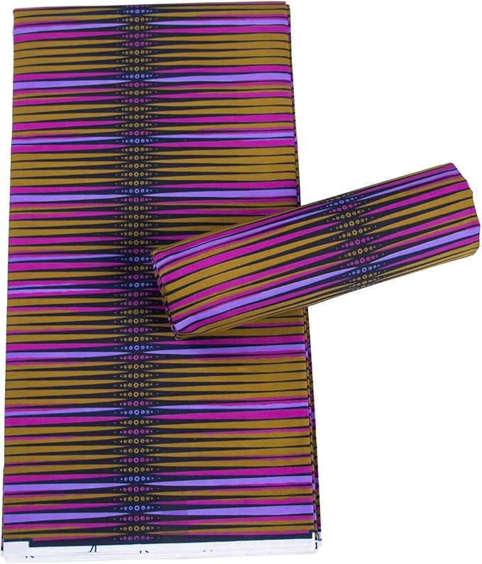 African Fabric 6 Yards Polyester Ankara Print Fabric for Sewing DIY Craft Projects Party Clothing M9