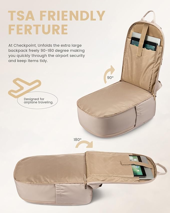 LOVEVOOK Laptop Backpack for Women, 18 Inch Business Backpack Purse, Large Capacity Casual Daypack, 17.3 Inch Work Computer Backpack, Travel Backpack for College