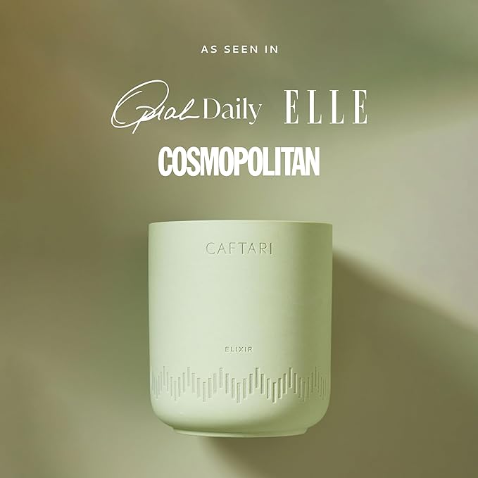 Luxury Aromatherapy Candle | Bergamot, Mandarin & Tea Accord Scented | 60 Hour Burn | Clean Coconut Soy Wax | Vegan, Gift-Ready Candle for Uplifted Mood, Energy & Home Spa Feel | Elixir