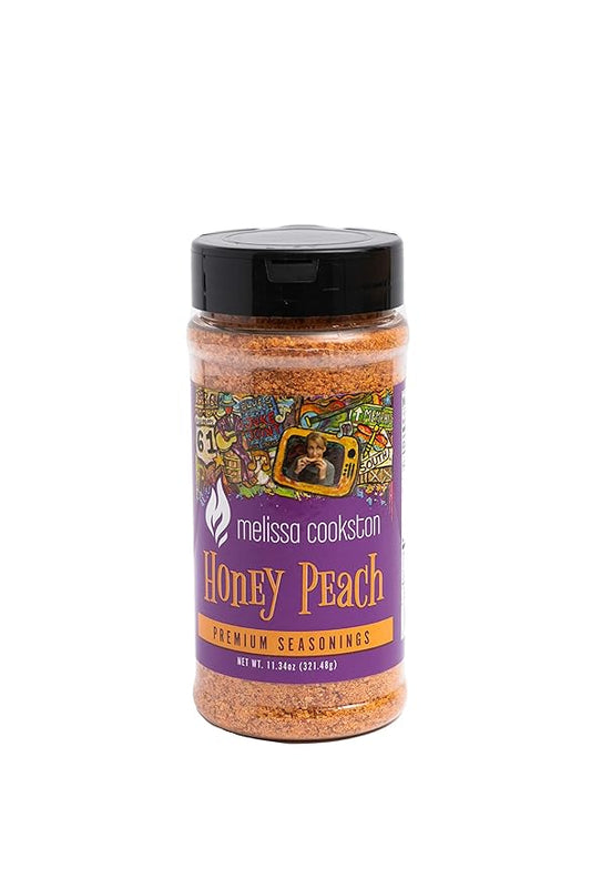 Melissa Cookston's Honey Peach BBQ Rub, Award Winning Barbecue Rubs, 11.34 Oz