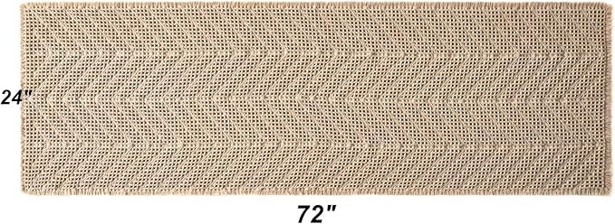 Bathroom Runner Rug Super Absorbent Non Slip Long Bath Mat Machine Washable Boho Bathroom Rugs Quick Dry Rug Runners for Hallway Bedroom Laundry Room,Brown, 2'x 6'(24" x 72")