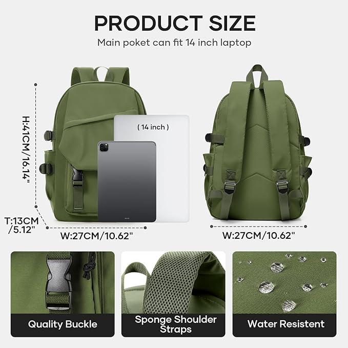 Lightweight School Bag College Laptop Backpack for Men Women Travel bag High School Middle Bookbag for Boy Girls