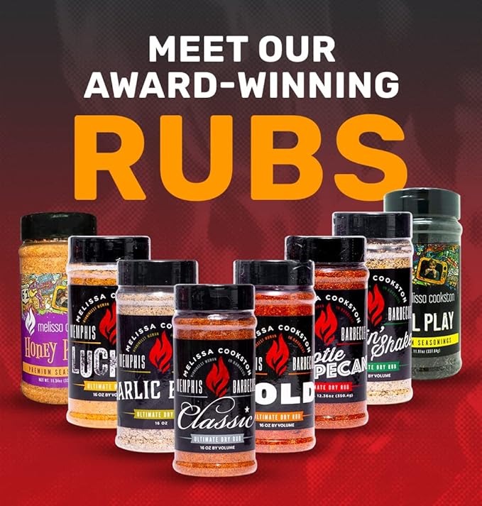 Melissa Cookston's Garlic Blend BBQ Rub, Award Winning Barbecue Rubs, 16 Oz