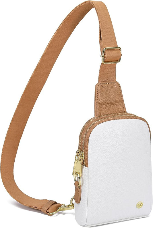 INICAT Travel Small Sling Bag Leather Crossbody Bags for Women Fanny Packs Cross Body Bag for Woman Cross Body Purses