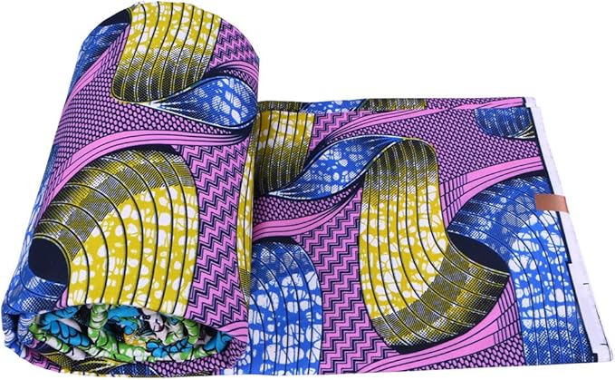 African Wax Prints Fabric New Ankara Bazin 6 Yards African Fabric for Party Dress A12