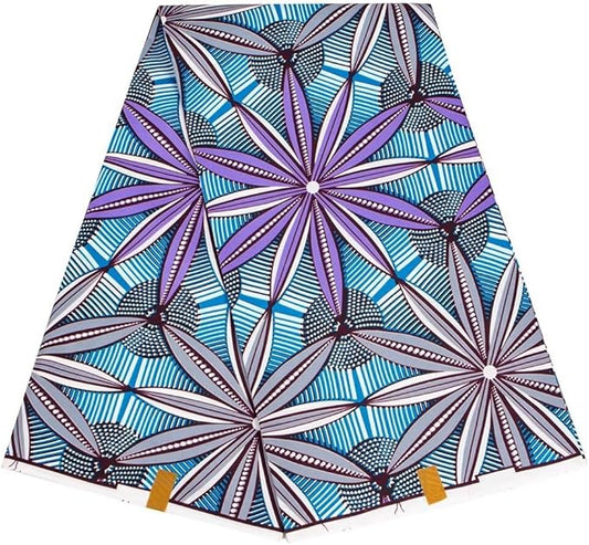 African Fabric 6 Yard Printed Wax Cloth African Ankara Fabric for Party Dress