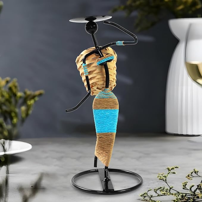 Creative Tea Candle Holder Tealight Holder with Bamboo Baskets and Candle Lights, Great for Decorative Candle Holders Home Decor Centerpiece, Unique Candle Holders (Led Candle Light)