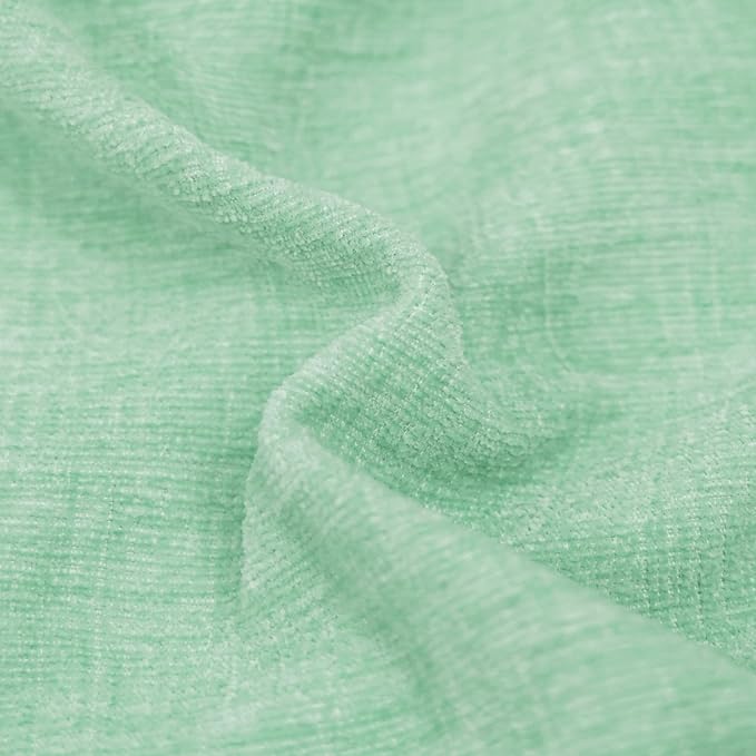 CaliTime Throw Pillow Covers Decorative 24 X 24 Inches Pack of 2 Cozy Chenille Cushion Cases for Couch Sofa Bed Living Room Home Grey Green