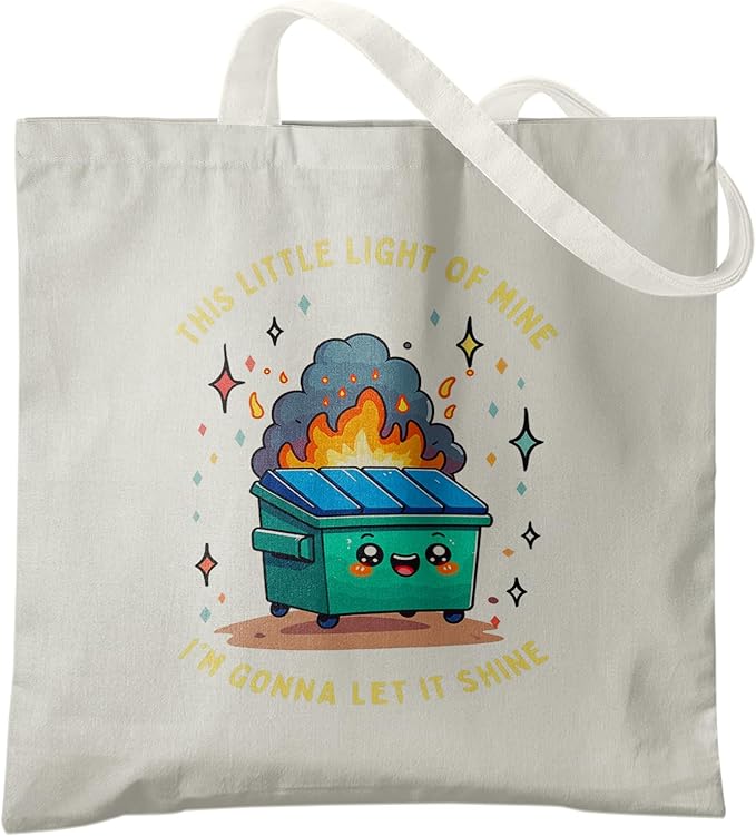 Dumpster Gifts Tote Bag, This Little Light of Mine Dumpster Canvas Tote Bag