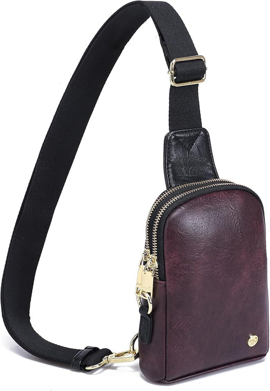 INICAT Travel Small Sling Bag Leather Crossbody Bags for Women Fanny Packs Cross Body Bag for Woman Cross Body Purses