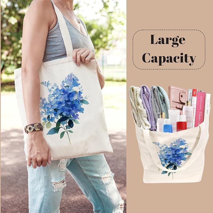 Tote Bag for Women, Canvas Tote Bag with Pockets,Canvas Shopping Bags,Reusable Grocery Bags