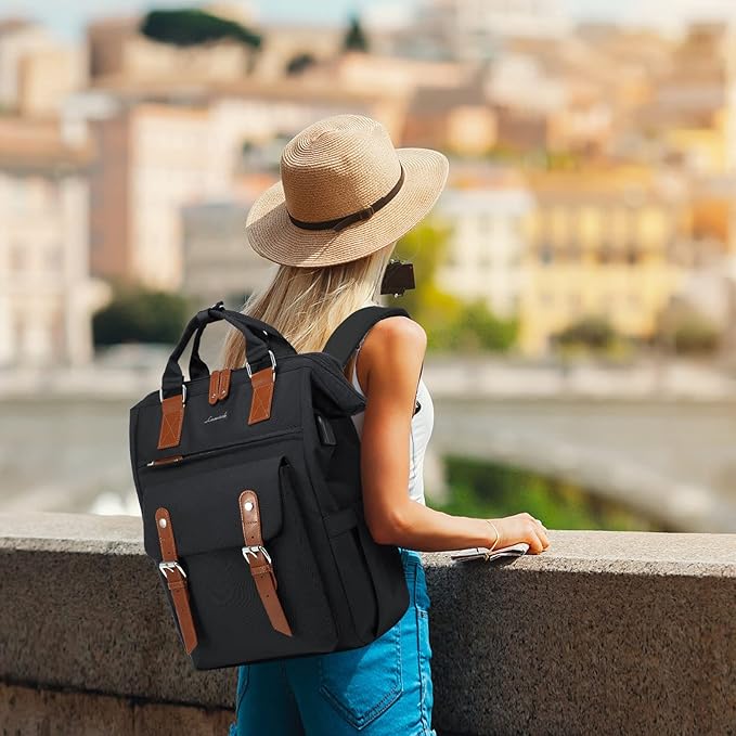 LOVEVOOK Extra Large Travel Laptop Backpack for Women, 18 Inch Computer Backpack Work Commuter Business Trip Weekender Carry on Backpack with Luggage Sleeve, Teacher Doctor Nurse Bags College Daypack