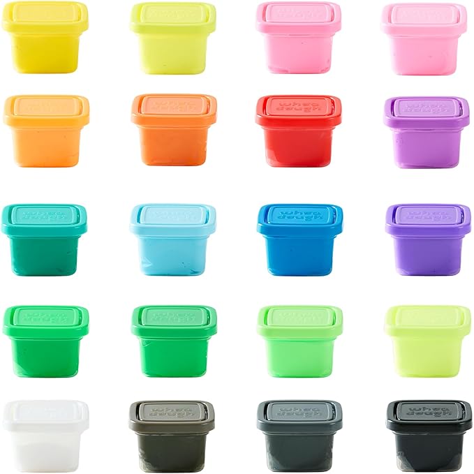 Chuckle & Roar - Whoa Dough Ultimate Pack - 20 Whoa Dough Containers - Safe and Non-Toxic - Glows in Dark - Ages 3 and Up