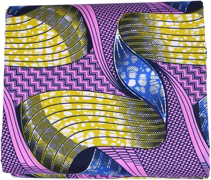 African Wax Prints Fabric New Ankara Bazin 6 Yards African Fabric for Party Dress A12
