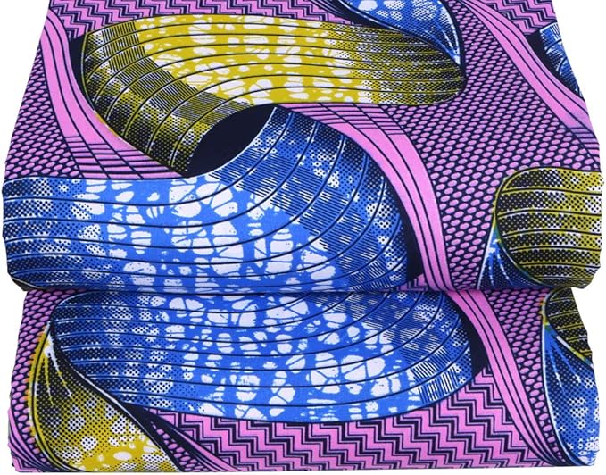 African Wax Prints Fabric New Ankara Bazin 6 Yards African Fabric for Party Dress A12