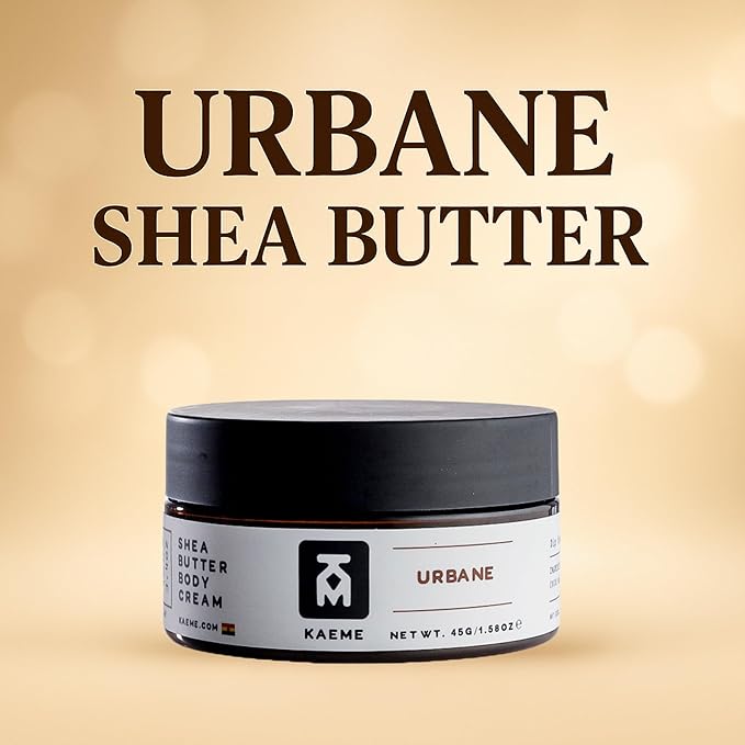 Kaeme Urbane African whipped shea butter handmade from raw organic body butter for women and men Deep Hydration for Dry Skin, Hair Repair (3.4oz/100g jar)