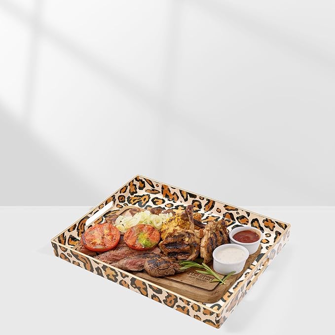 Coffee Table Tray, Serving Trays with Handles, Large Tray for Ottoman Coffee Table, Trays for Living Room Modern