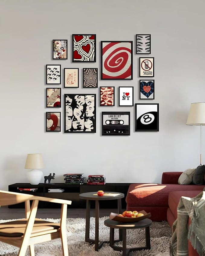 ASTRDECOR Downtown Girl Room Decor Set of 16 - Y2k Posters for Bedroom Decor, Downtown Girl Wall Art Prints Aesthetic Pictures, Vintage Coquette Wall Collage Kit Y2K Room Decor for Teen Girls, Retro Rockstar Posters【Unframed】