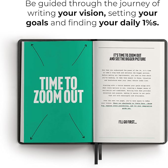 One Percent Diary by Steven Bartlett – Featured On The Diary of a CEO Podcast – Guided Wellness Journal for Men and Women – 90-Day Motivational and Reflection Daily Journal