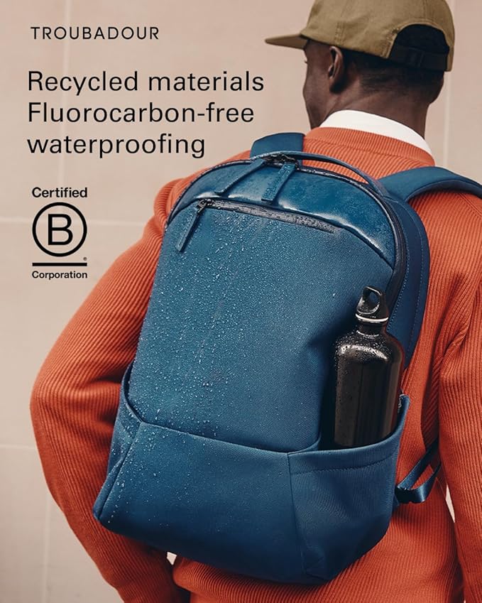 Troubadour Apex 3.0-22L Premium Laptop Backpack - Ergonomic & Water Resistant - Designed for Work and Travel - Air Force Blue