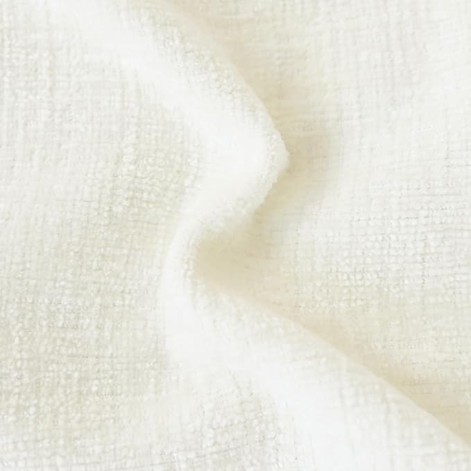 CaliTime Throw Pillow Covers Decorative 16 X 16 Inches Pack of 2 Cozy Chenille Cushion Case for Couch Sofa Bed Living Room Home Cream