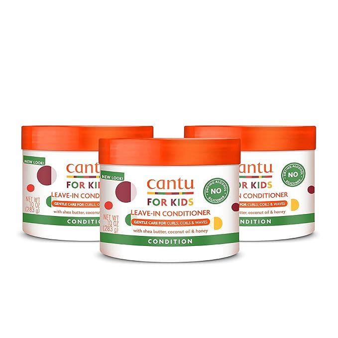 Cantu Care for Kids Leave-In Conditioner with Shea Butter, 10 oz (Pack of 3)