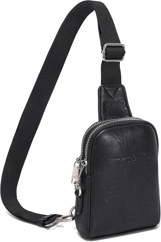 INICAT Travel Small Sling Bag Leather Crossbody Bags for Women Fanny Packs Cross Body Bag for Woman Cross Body Purses