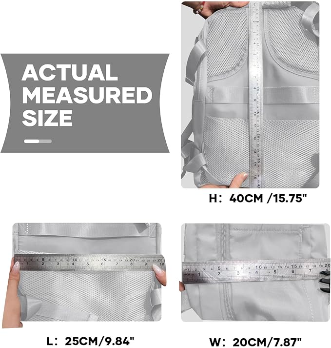 coowoz Travel Backpack Carry On for Women Man Gym Backpacks with Laptop Compartment Mochila de Viaje Teacher Personal Item Backpack Airplane Accessories Must Haves Grey Small