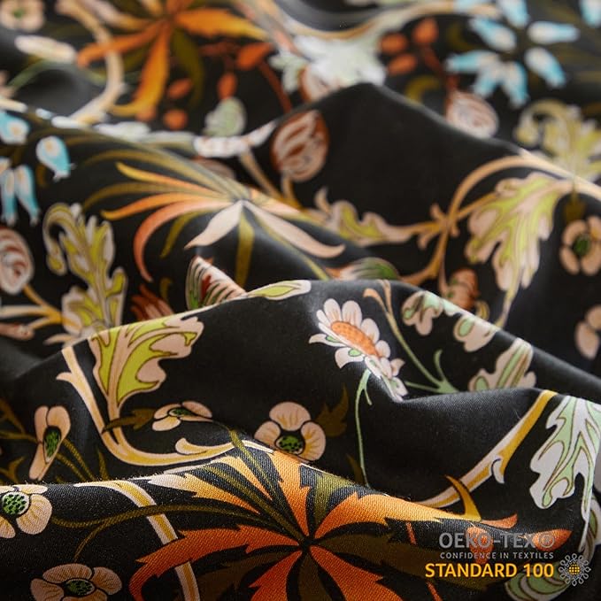 mixinni Duvet Cover Twin XL Size, Cotton Percale Farmhouse Bedding Sets Soft Aesthetic Flowers Plants Comforter Cover for All Season, 3 Pieces Cute Floral Bedding Comforter Set for Women-Twin XL