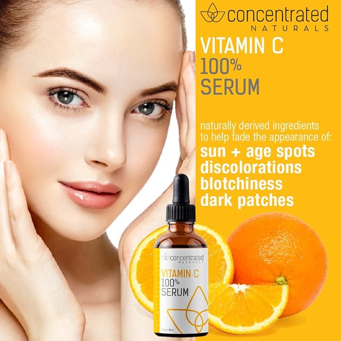 Vitamin C Serum for Face | Professional Grade | High Concentrate Formula May Help Smooth Appearance of Wrinkles, Brightens | May Improve Appearance of Skin Tone for More Youthful-Looking Skin 1oz
